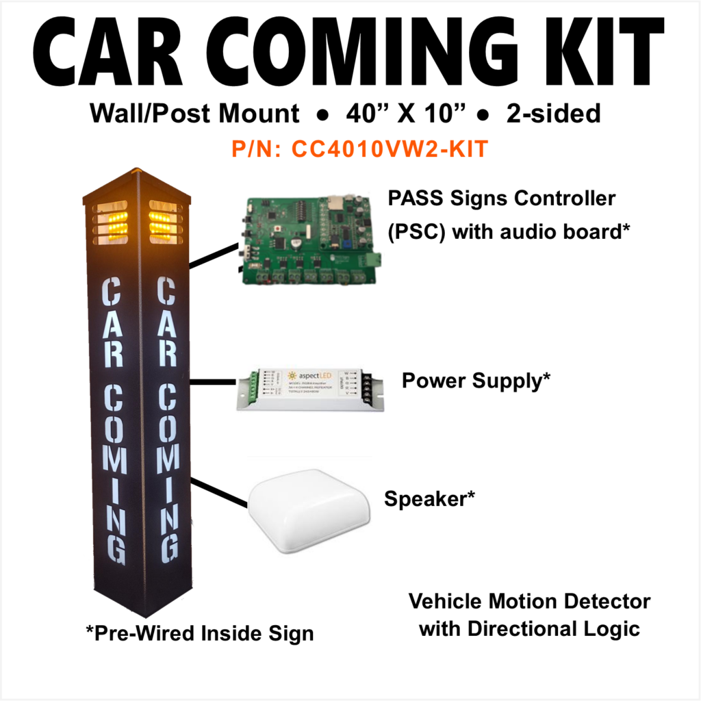 Car Coming Sign vehicle exit sign with voice alert