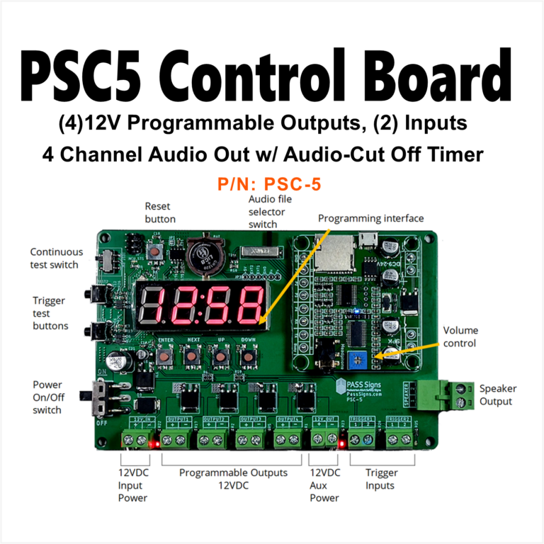 PSC-5 Control Board for warning systems - Parking Alert Signs