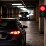 Intersection traffic lights for parking facility