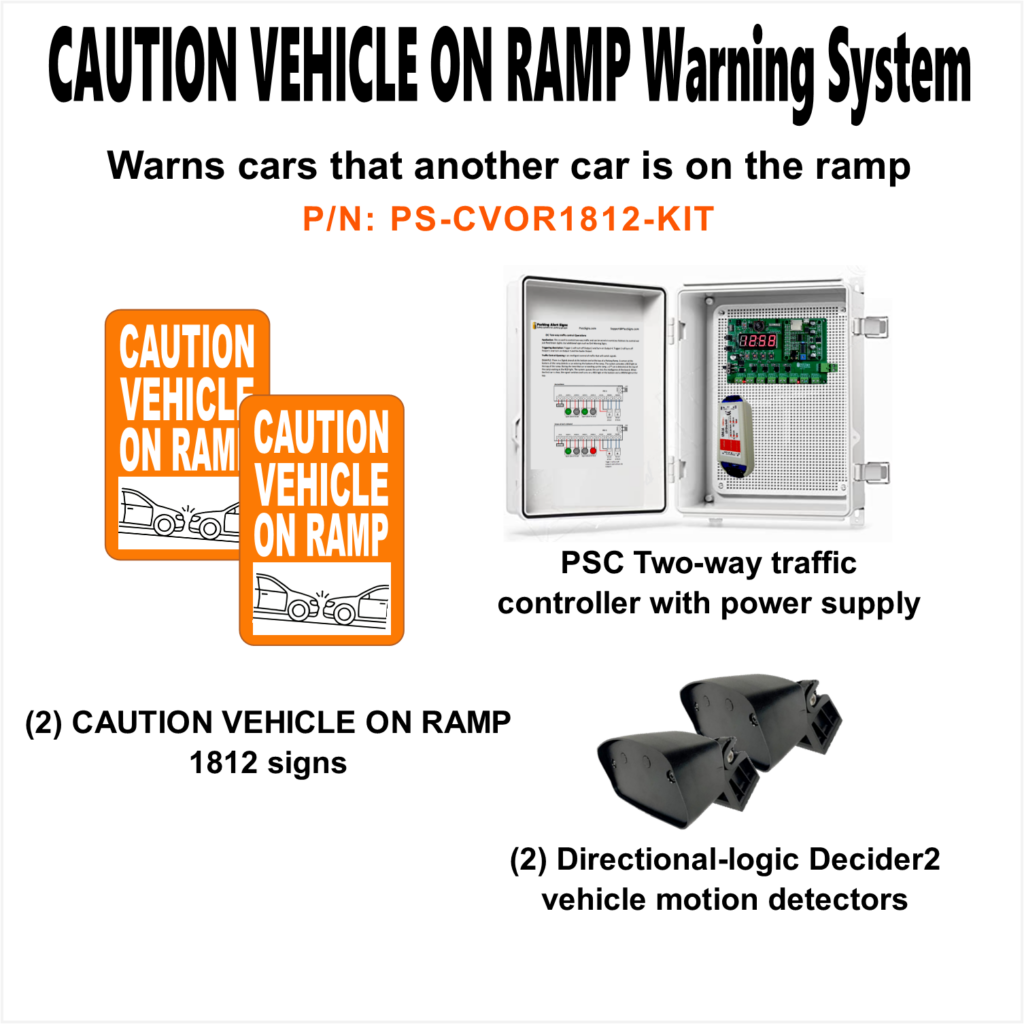 Parking Ramp Blind Corners warning system