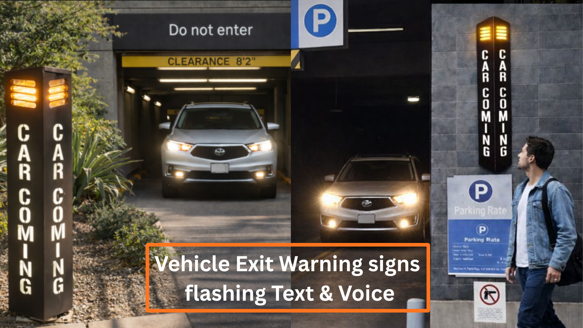 Vehicle Exit Warning Signs