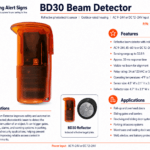 Product image of BeamGuard30, showing the BeamGuard30 photoelectric beam detector for gates and overheight warning systems.