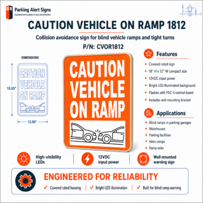 CVOR1812 Caution Vehicle on Ramp Sign