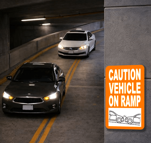 Caution Vehicle on Ramp 1812