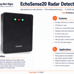 Product image of EchoSense 20, showing the EchoSense20 radar presence detector for vehicle and pedestrian detection.
