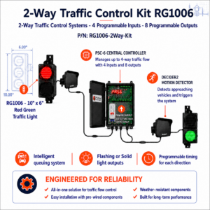 Traffic Light Control System with Sensors - 2-Way Traffic Control Kit