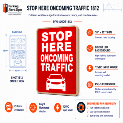 SHOT1812 Stop Here Oncoming Traffic Sign