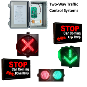 Two way traffic control for parking garages